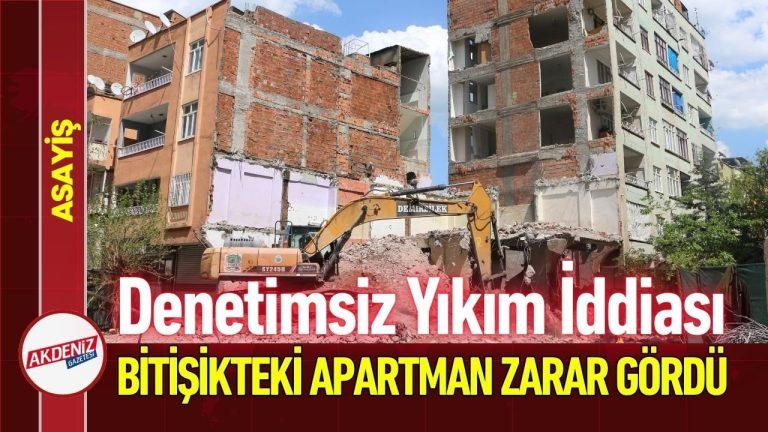 Denetimsiz Yıkım İddiası: Bitişikteki Apartman Zarar Gördü