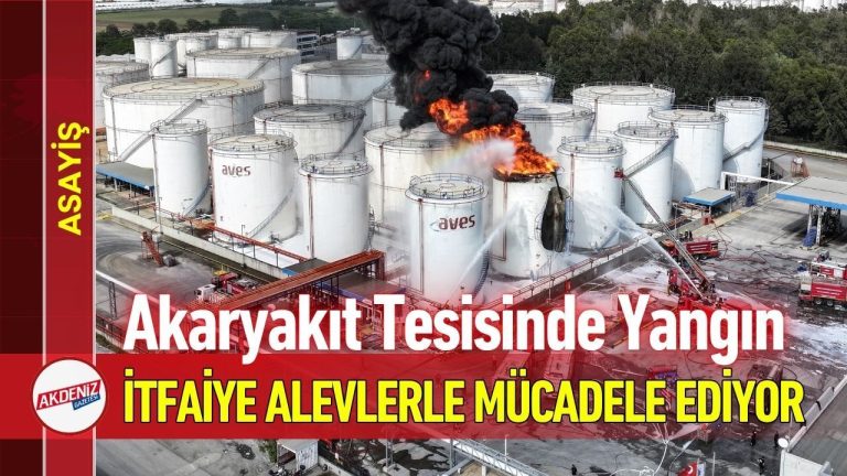 Akaryakıt Tesisinde Yangın: İtfaiye Alevlerle Mücadele Ediyor